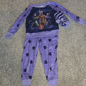 Girls Marvel Black Panther Wakanda Forever full set pajamas set size 4/5